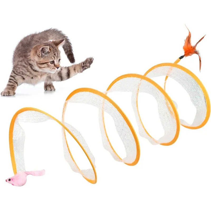 Folded Cat Tunnel S Type Tunnel Spring Toy