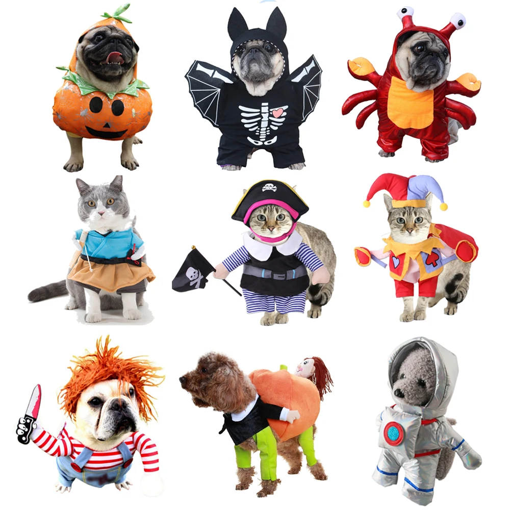 Halloween Dog Clothes Funny Pet Dogs Cosplay Costumes Set