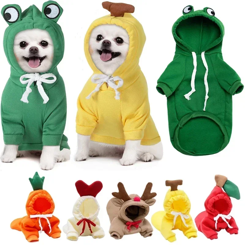 Cold Sweatshirt Puppy Warm Clothes Hooded Costume