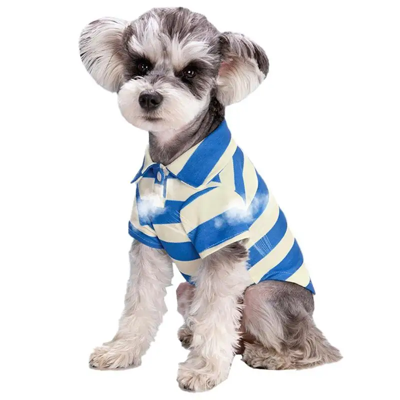 Pet Puppy Shirt Striped Pet Clothes