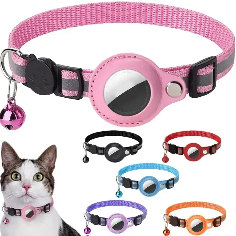 Anti-Lost Cat Collar for Airtag GPS Tracker Protective Case With Bell