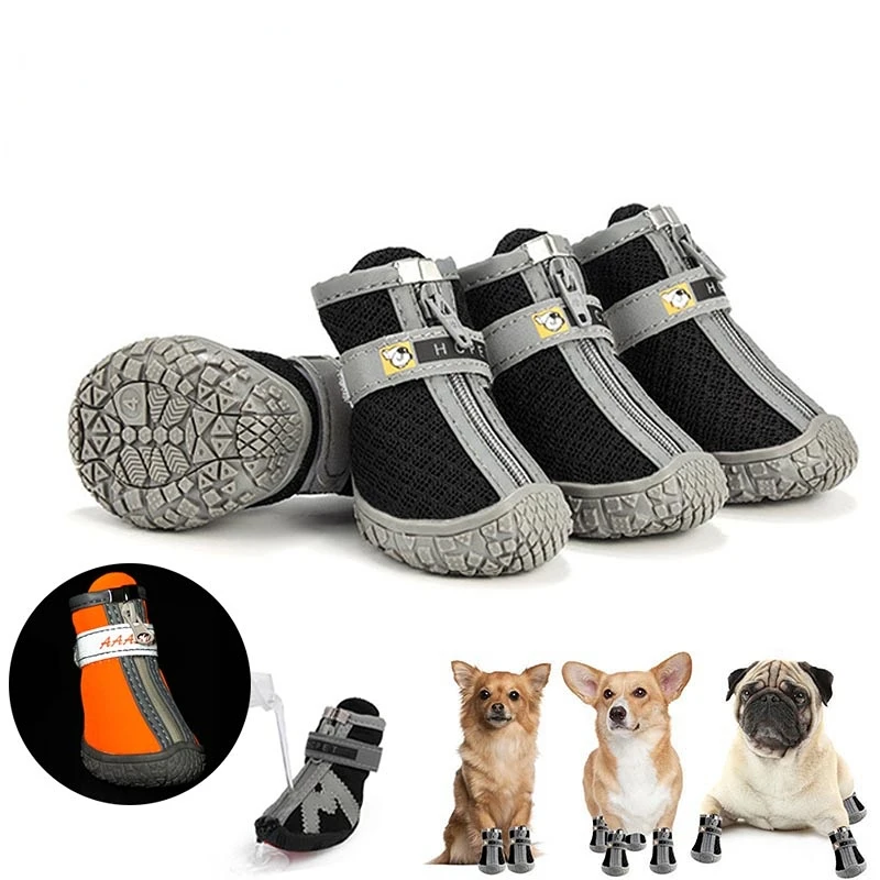 4pcs/set Waterproof Pet Dog Shoes