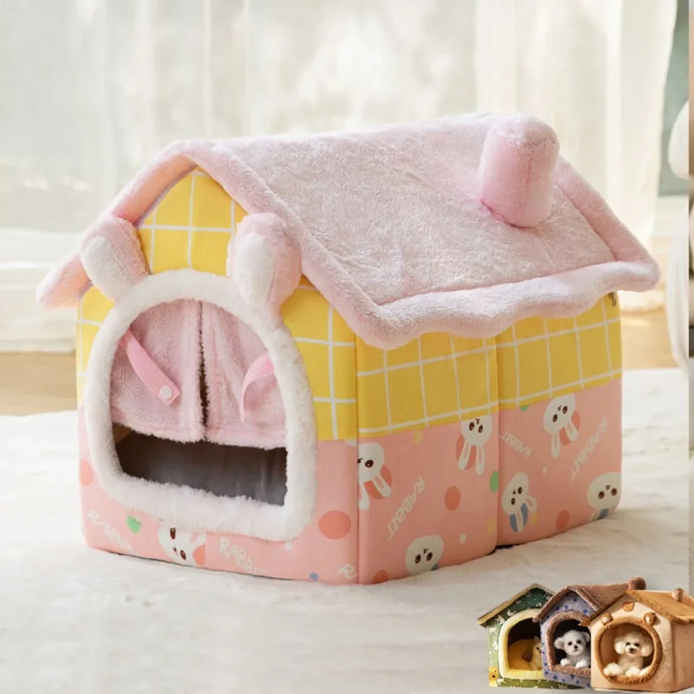 Folding Dog House Winter Fully Enclosed Warm