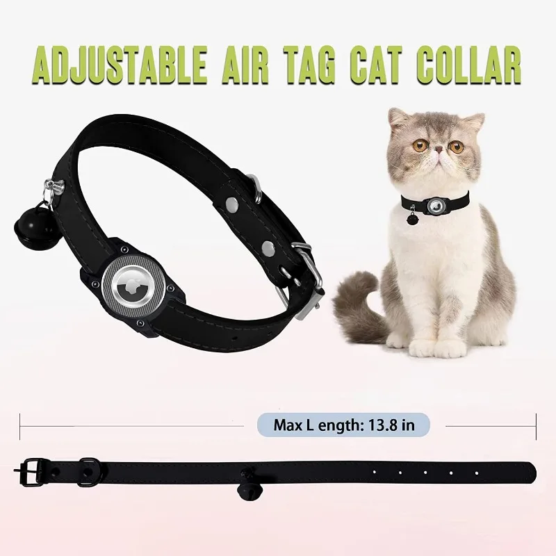 Integrated Kitten Collar with Apple AirTag Holder