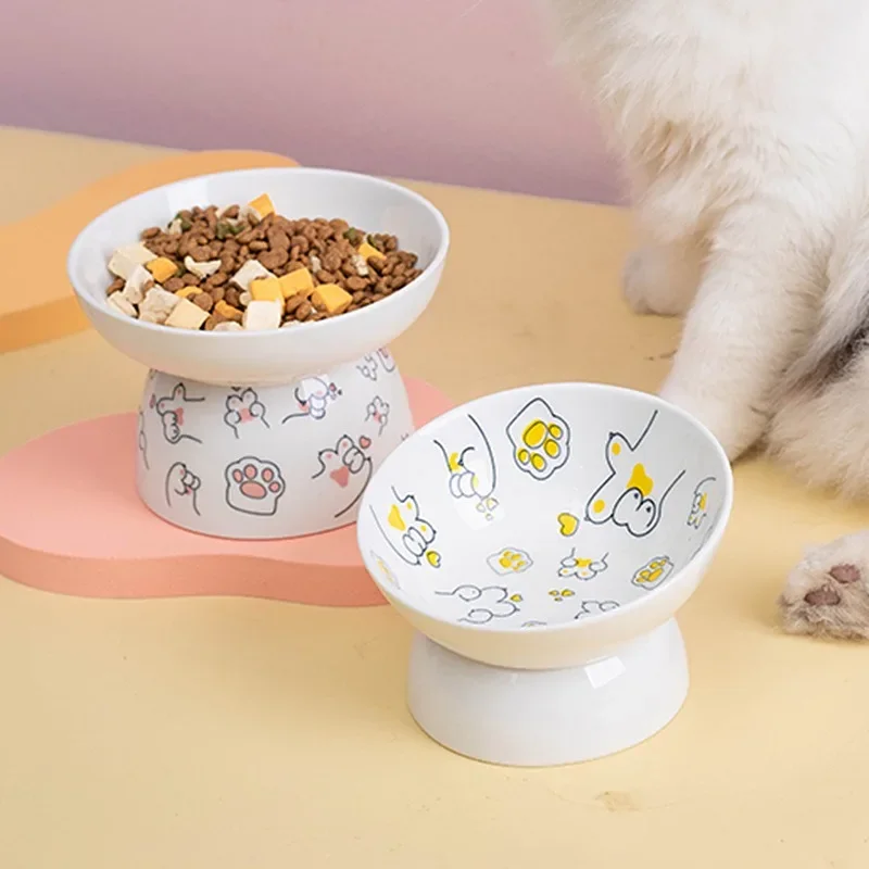 Cat Bowl Ceramic Cat Food Protect