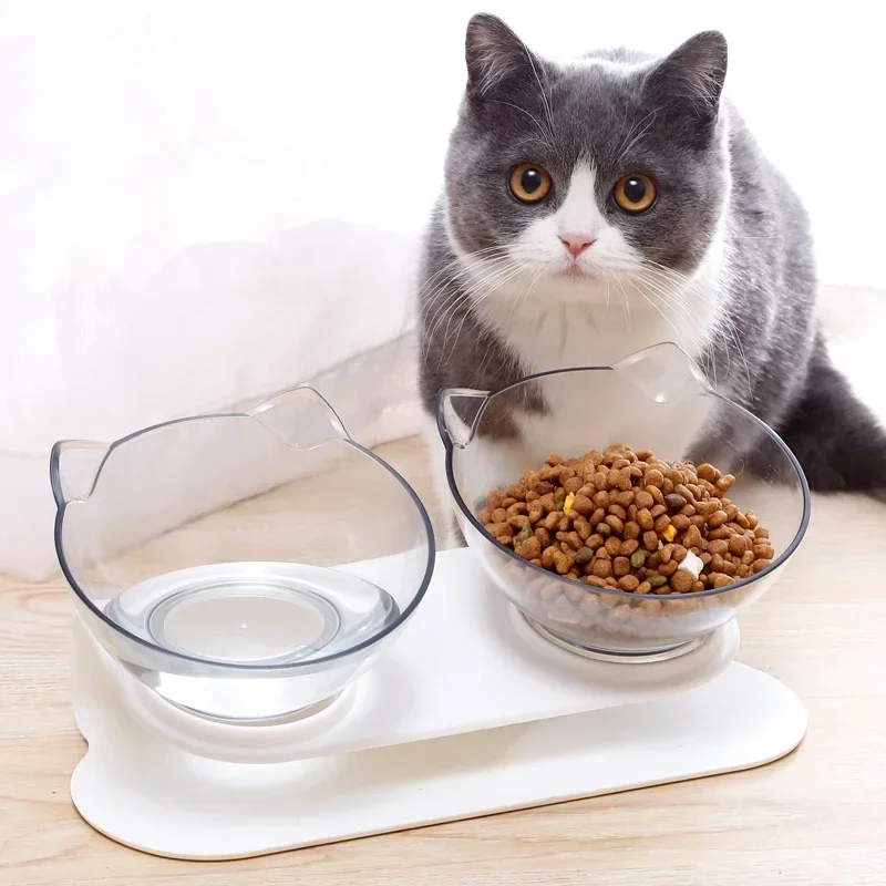 Non-Slip Double Cat Bowl Pet Water Food Bowls