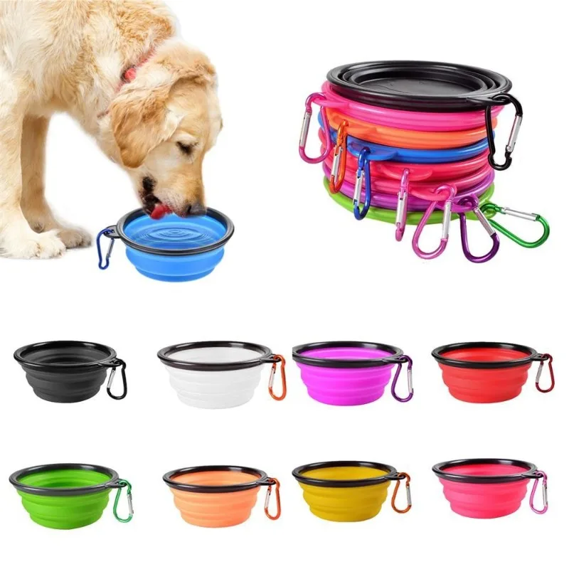 Dog Collapsible Bowl Folding Silicone Pet Travel Bowls