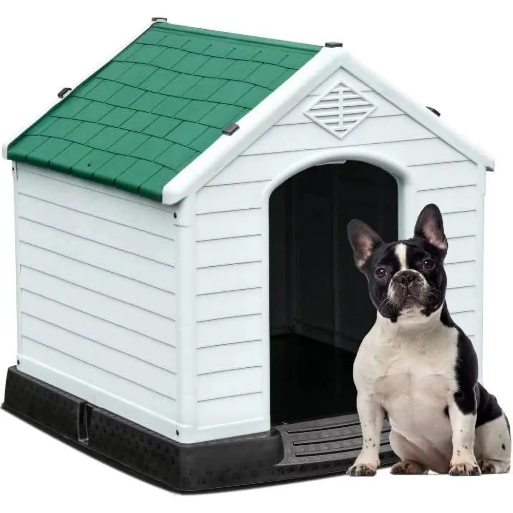 Large Plastic Dog House Outdoor Indoor Dog Puppy Shelter