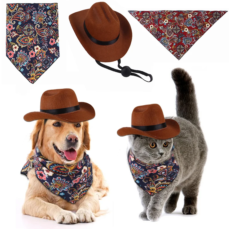 Funny Dog  Western Cowboy Hat