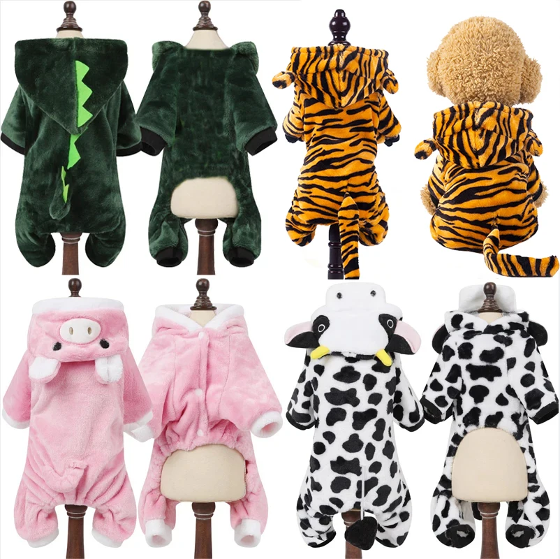 Pet Dog Clothes Soft Warm Fleece Dogs Jumpsuits